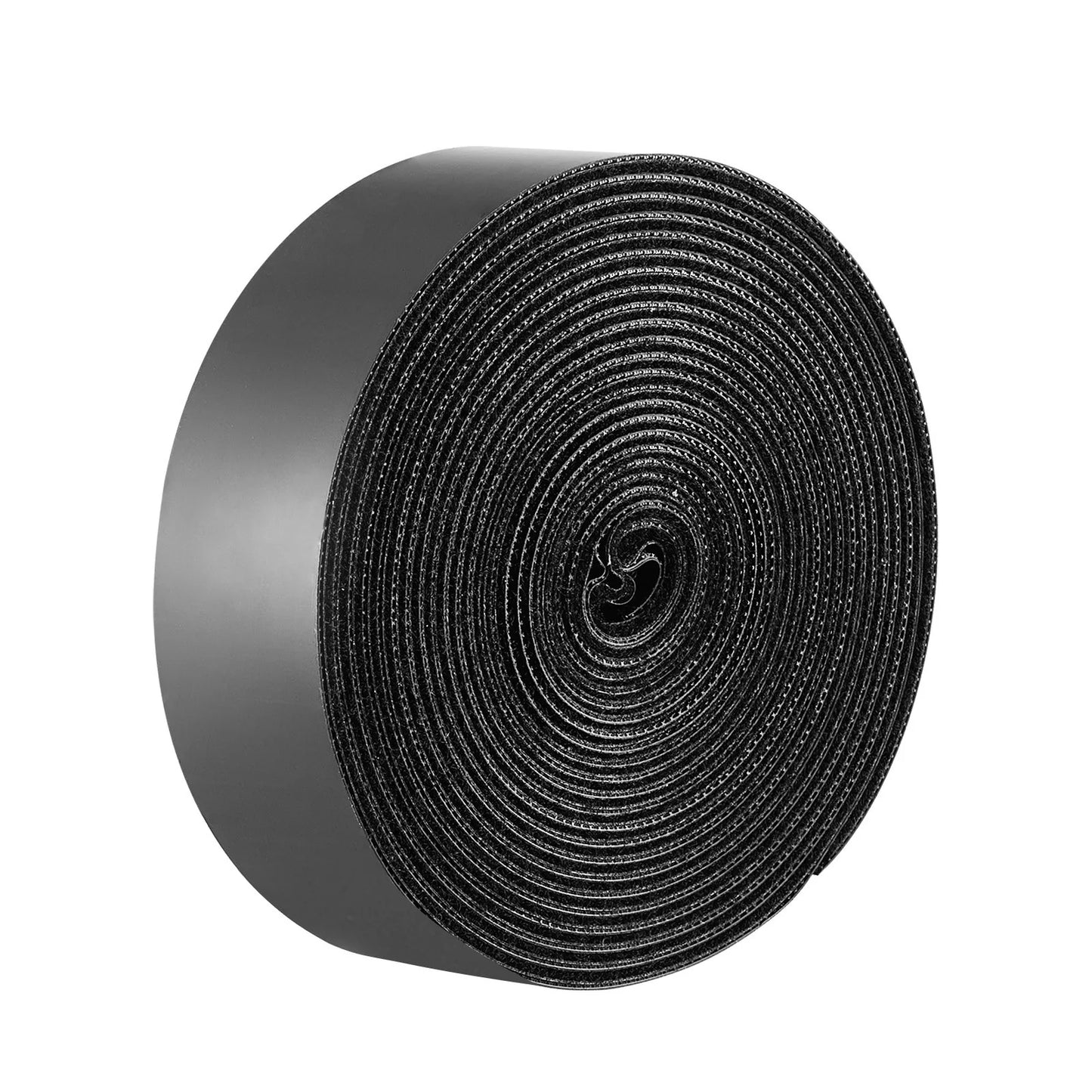 16 Ft X 1.5 in Hook and Loop Tape Nylon Self Adhesive Strips Roll Black